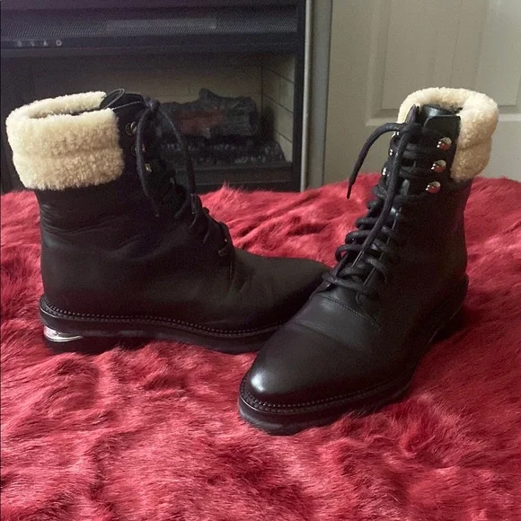 Alexander Wang; Leather Boots, black, Size 7 1/2, Excellent Condition